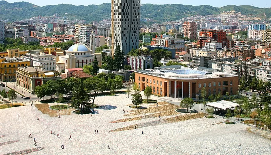 Skenderbej Square Downtown, Tirana Albania